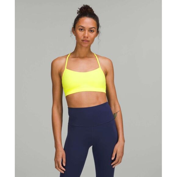 NWT Lululemon Flow Y Nulu Bra *Light Support, A–C Cups in Electric Lemon Size 6 - Picture 2 of 15